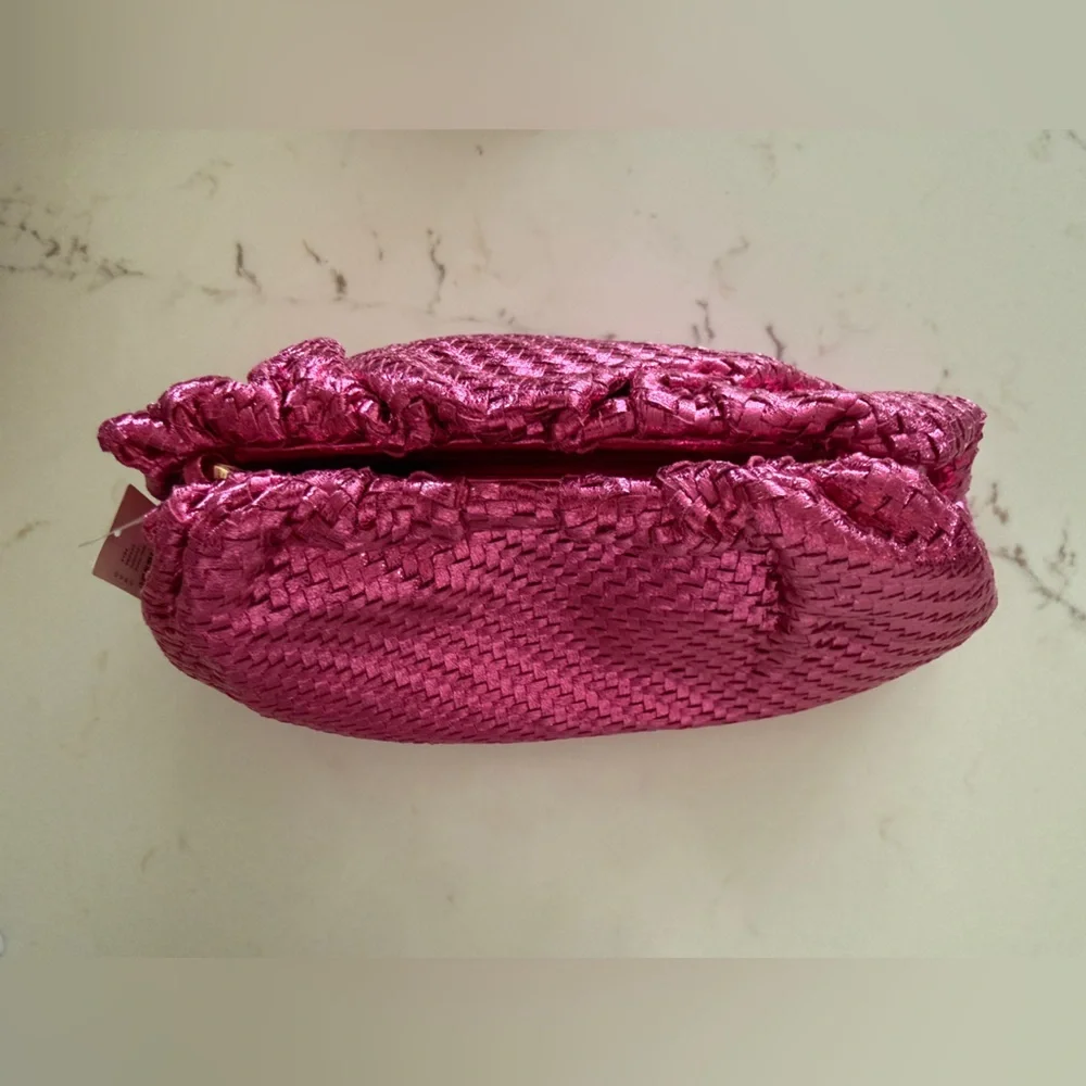 NEW By Anthropologie Frankie Clutch Hot Pink - Picture 6 of 8